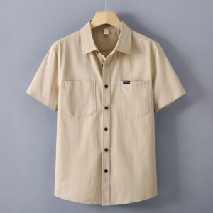 Short Sleeve Solid Color Shirt